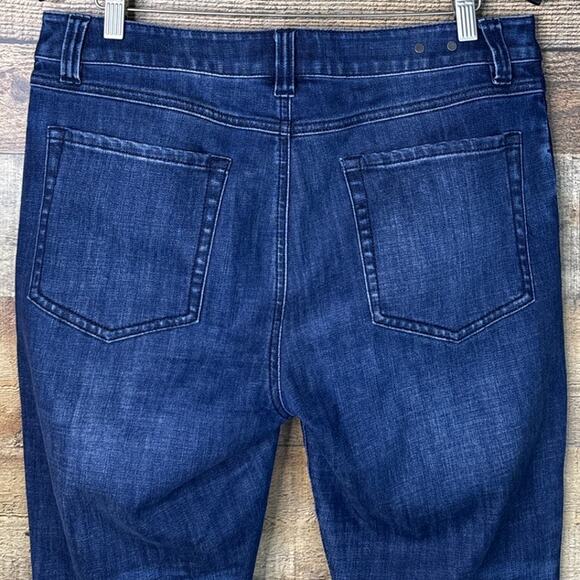 Cabi 3750 Tuxedo High Rise Straight Leg Blue Jeans Size 12 - Picture 5 of 10